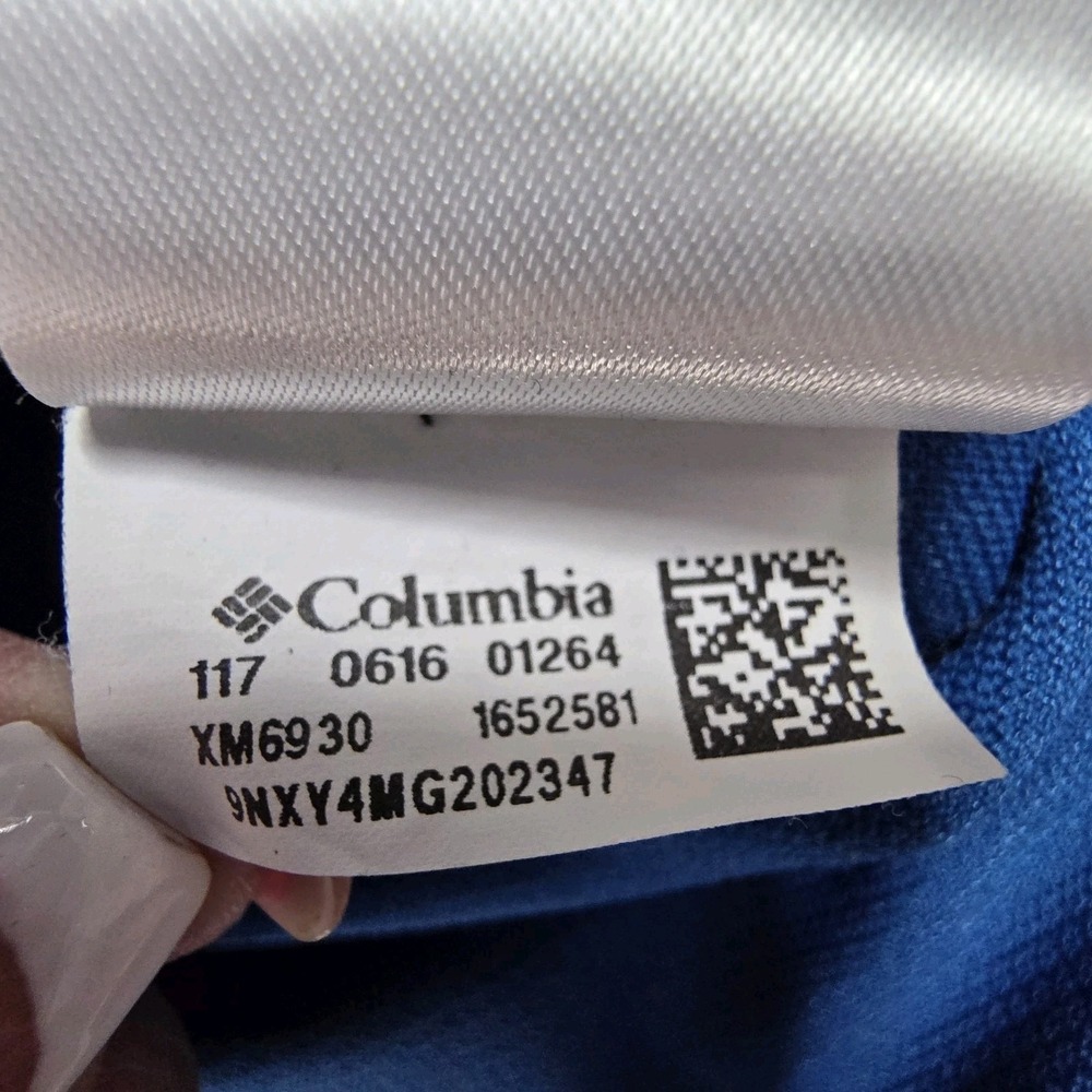 Columbia Polo Shirt Mens Large PFG Perfect‎ Cast Blue Vented Omni-Shade XM6930 - Picture 9 of 15